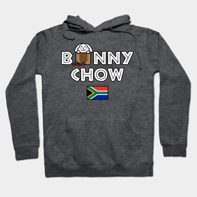 Bunny Chow South Africa Food Funny Cute Rabbit Hoodie by BraaiNinja